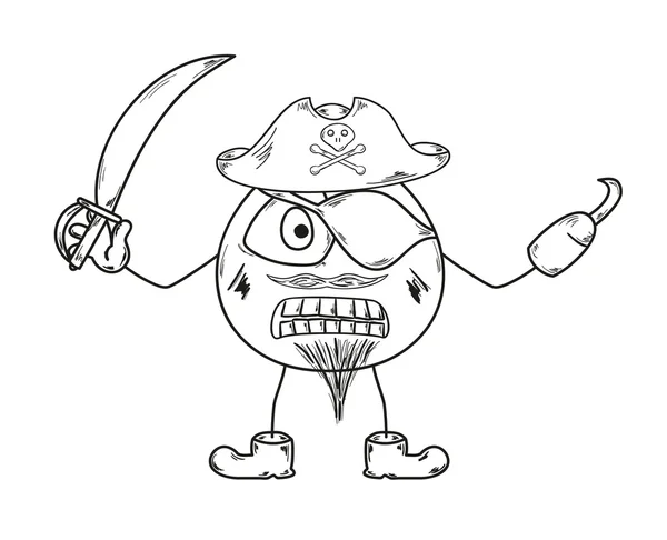 Boceto pirata — Vector de stock