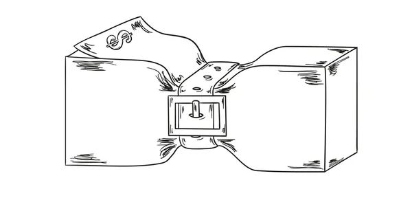 Der Geldbeutel — Stockvektor