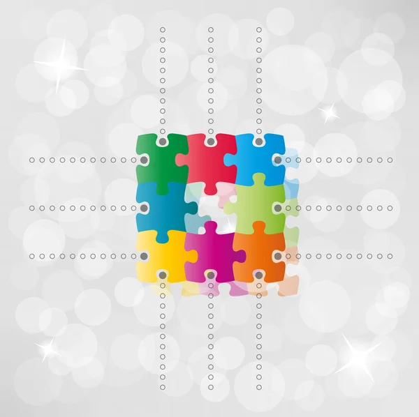 Vecteur puzzle chemin arrière-plan — Image vectorielle
