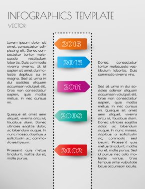 Beyaz Infographic zaman çizelgesi