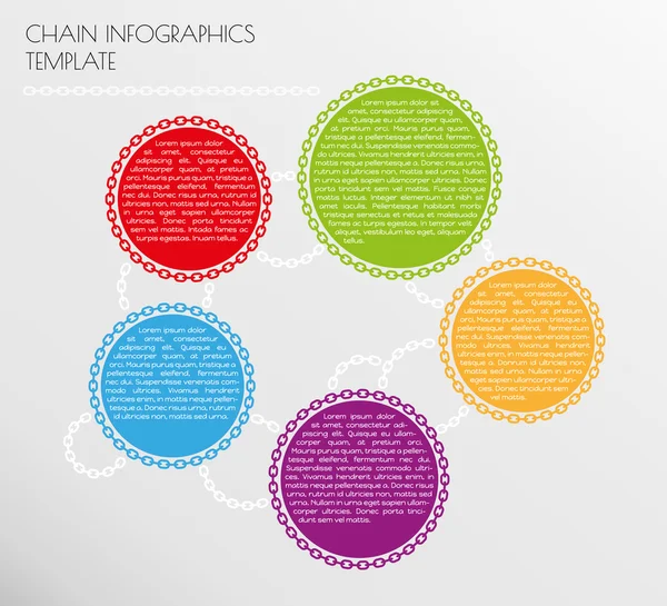 Zincir infographcs — Stok Vektör