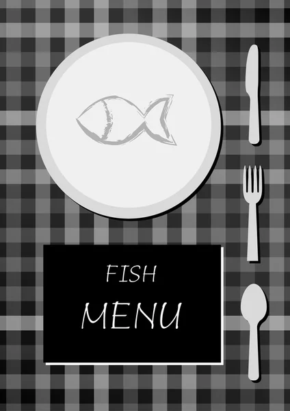 Fish menu — Stock Vector