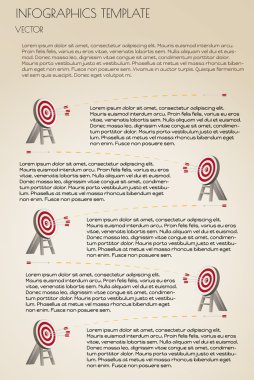hedefleri olan kahverengi infographcs