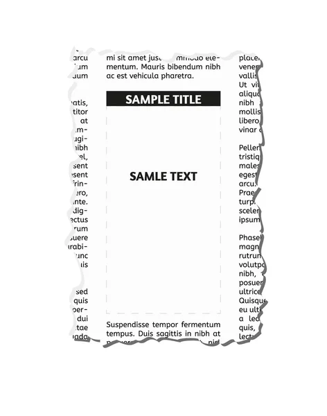 Pedaço vetorial de jornal —  Vetores de Stock