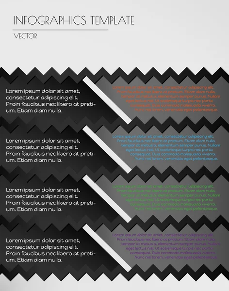 Infografías negras sobre fondo blanco — Vector de stock