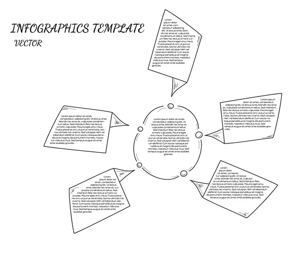 Bosquejo infografías — Vector de stock