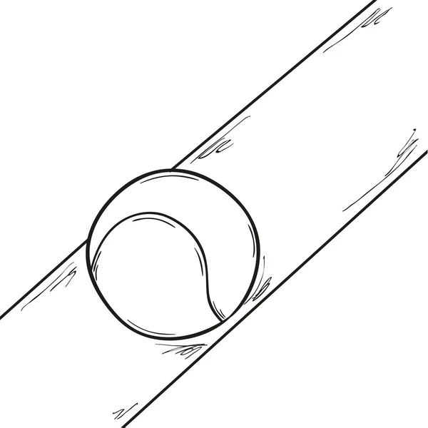 Pelota de tenis en la línea — Archivo Imágenes Vectoriales