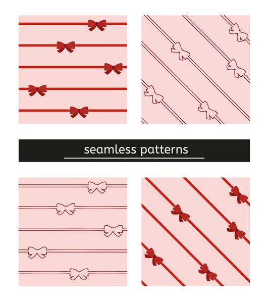 Seamless pattern with bows — Stock Vector