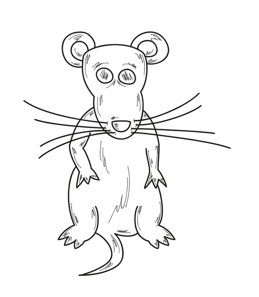 Очерк о мыши — стоковый вектор
