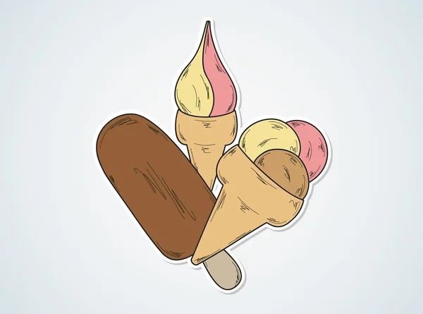 Boceto del helado — Vector de stock