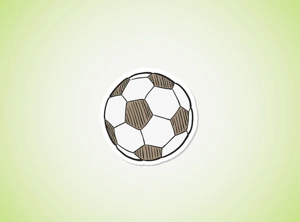 Skiss av fotboll bollen — Stock vektor