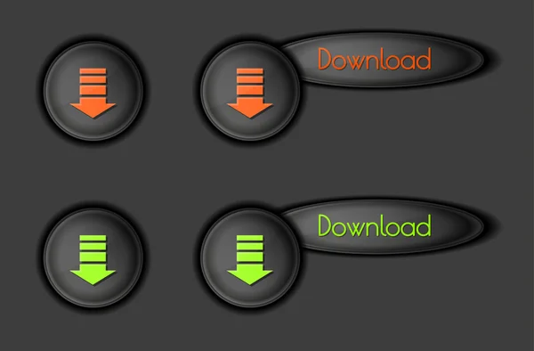 Télécharger les boutons — Image vectorielle