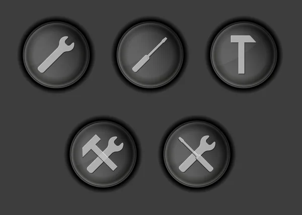 Κουμπιά με εργαλεία — Διανυσματικό Αρχείο