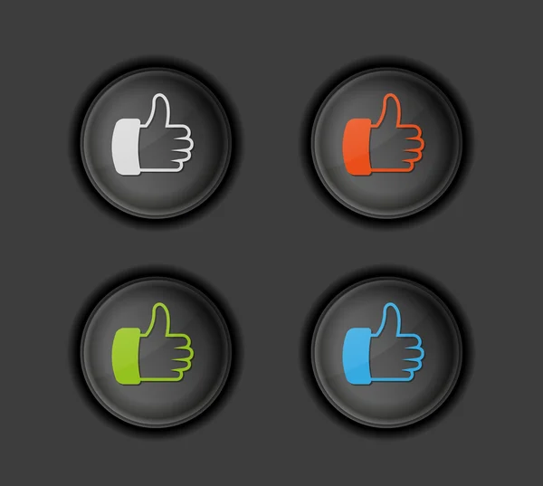 Thumb button — Stock Vector