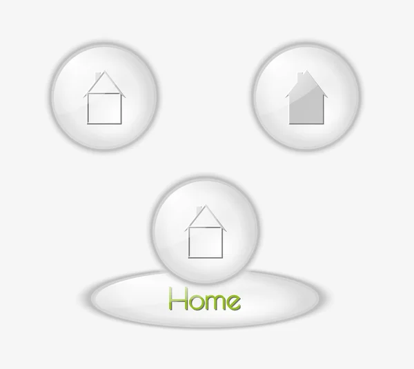 Boutons avec maisons — Image vectorielle