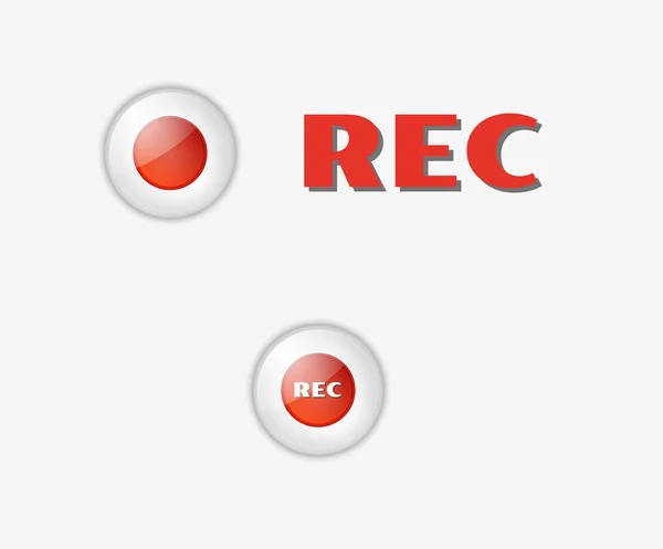 Botón REC — Archivo Imágenes Vectoriales