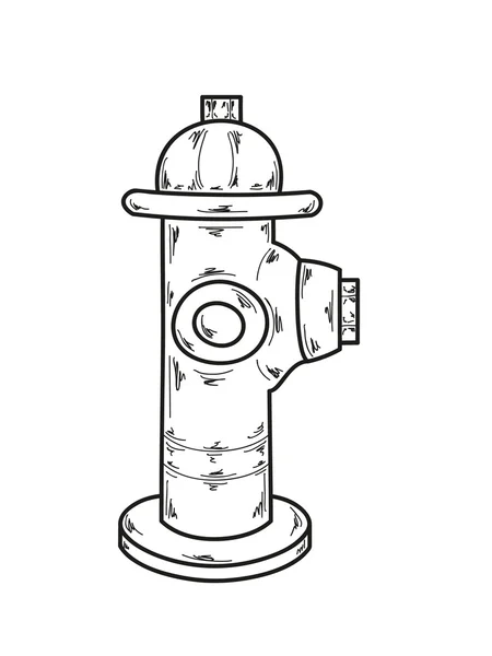 Sketch, fire hydrant — Stock Vector
