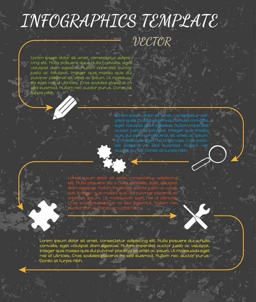 Dunkle Infografiken — Stockvektor