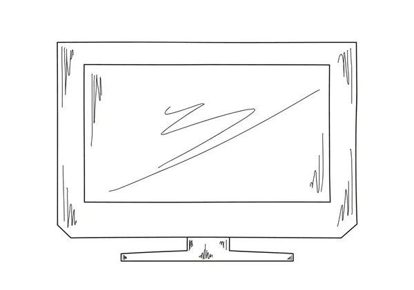 Croquis, télévision — Image vectorielle