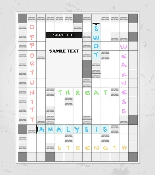 Swot 分析填字游戏 — 图库矢量图片