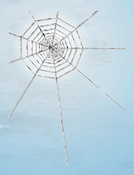 Spider web with shadow — Stock Vector