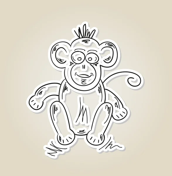 Mono, bosquejo — Archivo Imágenes Vectoriales