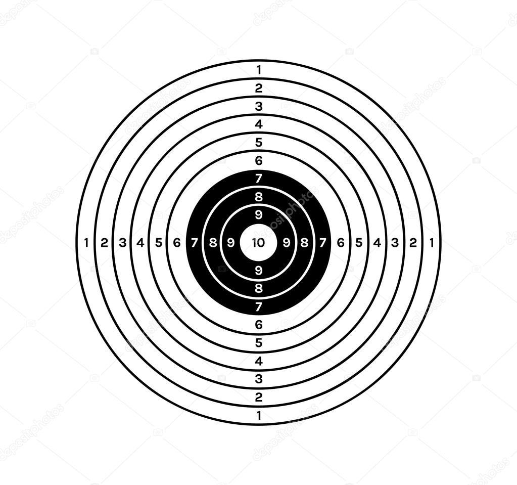 black and white target