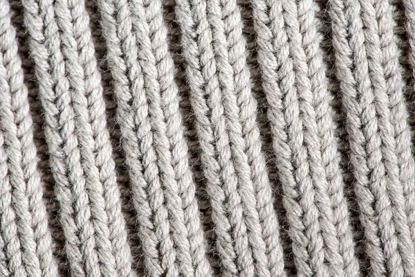 Weiße Strickwolle Textur Hintergrund. — Stockfoto