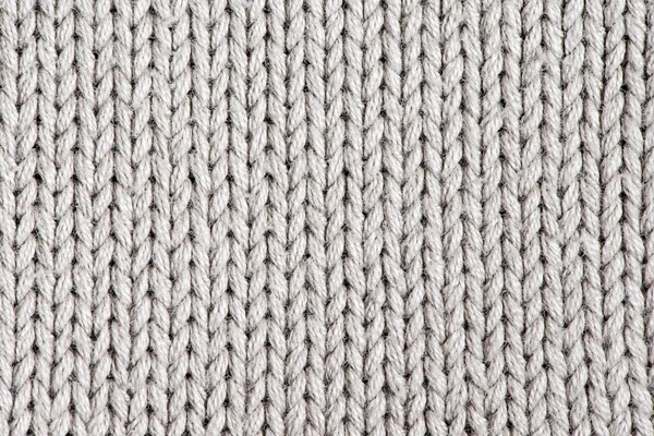 Weiße Strickwolle Textur Hintergrund. — Stockfoto