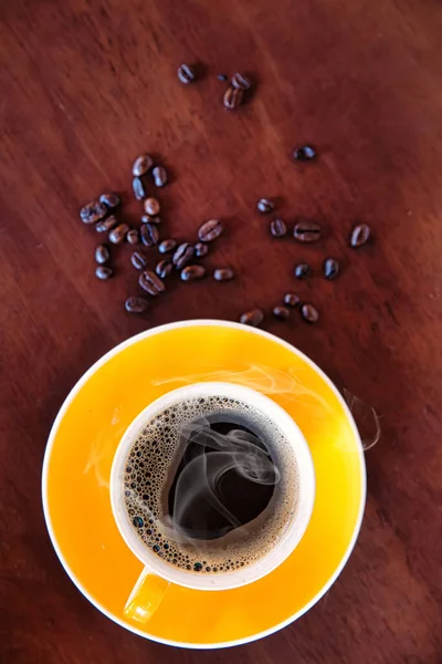 Hot Americano Coffee Coffee Beans Coffee Shop Morning Refreshment — Stock Photo, Image