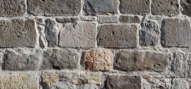 Eski kale taşı duvar dokusu arkaplanının bir parçası