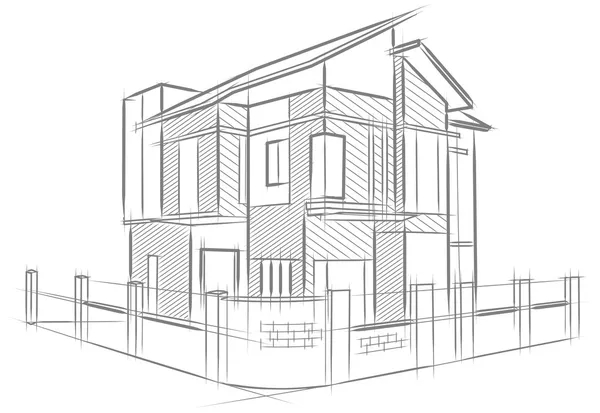 House sketch — Stock Vector