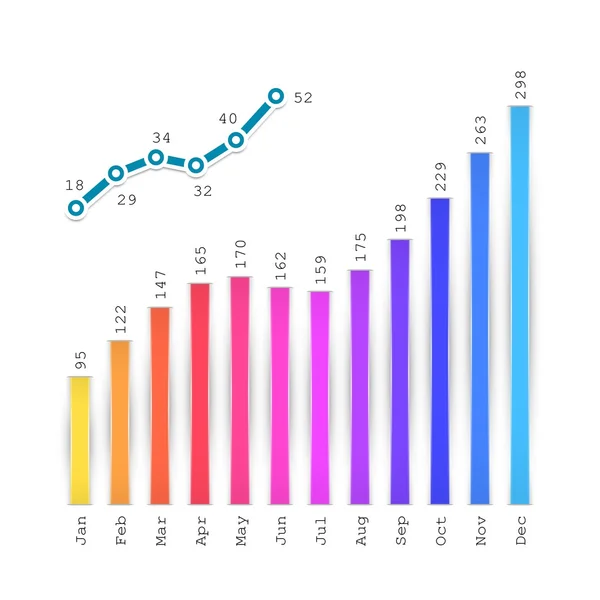 Gráfico de infografías — Vector de stock