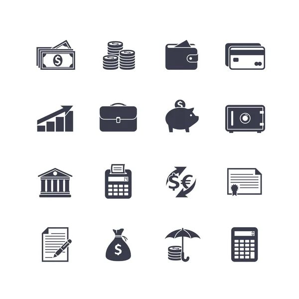 Iconos de dinero — Vector de stock