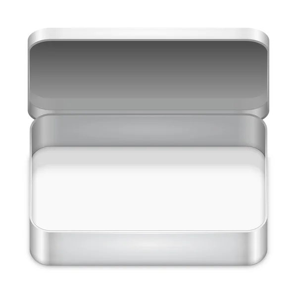 Caixa de metal em branco — Vetor de Stock