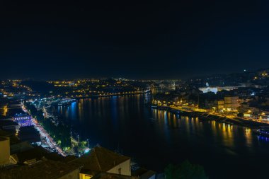 gece, panoramik sahne, şehir