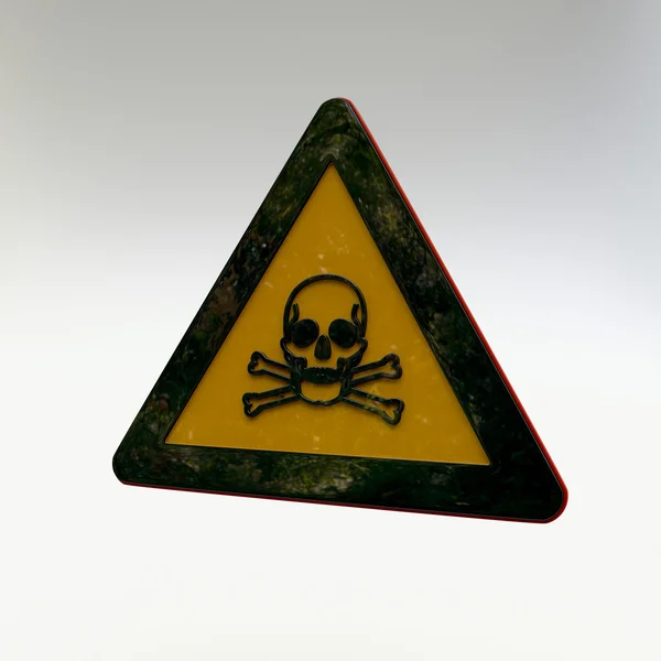 Señal de advertencia - Material tóxico Fotos de stock libres de derechos