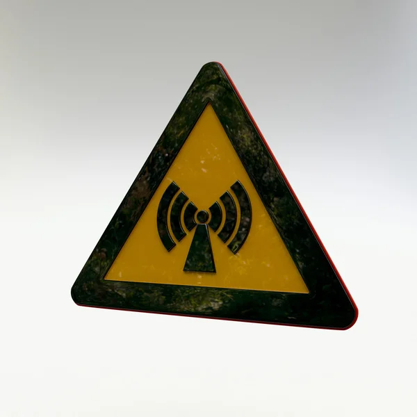 Señal de advertencia - Radiación no ionizante Imágenes de stock libres de derechos