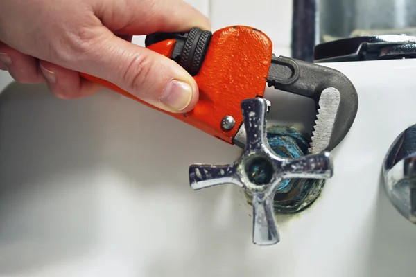 Sink Repair — Stock Photo, Image