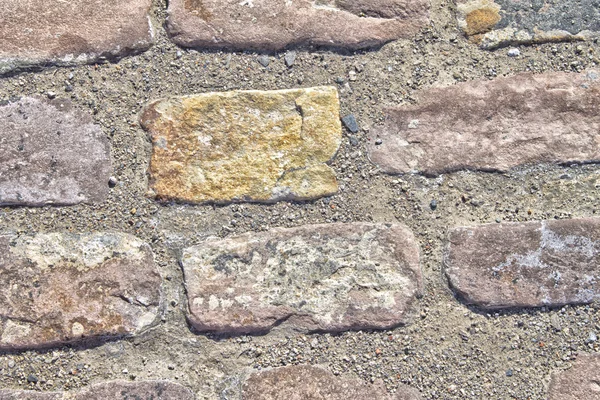 Cementeret mursten tekstur - Stock-foto
