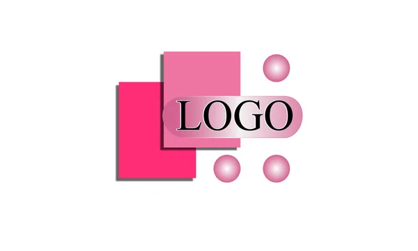 Design des rosa Logos — Stockvektor