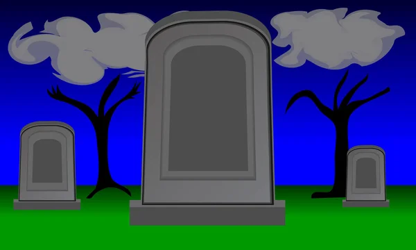Twilight Gravestones — Stock Vector