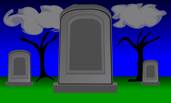 Gravestones Crepúsculo — Vetor de Stock