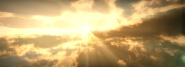 Antecedentes religiosos con nubes y rayos de Dios — Foto de Stock