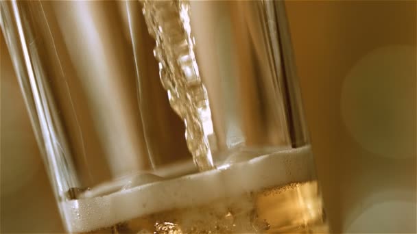 Beer is pouring into the glass — Stock Video