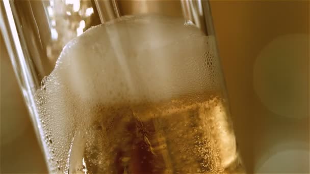 Beer is pouring into the glass — Stock Video