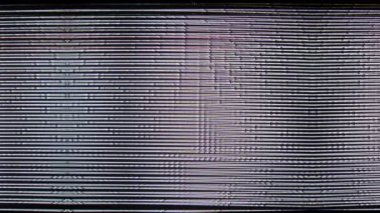 Vintage analogue VHS Scanline. Static colour noise damage . Glitch Error Video Damage. Bad interference. VHS static element in 4k. Vintage VCR style 