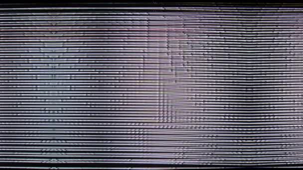 Vintage Analogue Vhs Scanline Static Colour Noise Damage Glitch Error — Video Stock