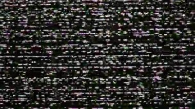 Ürkütücü Cadılar Bayramı Analog VHS görüntüleri. Vintage VCR sesi. Korku şovu için bozuk TV alıcısı paraziti. Arıza Korku Videosu Hasarı. Kötü müdahale. VCR aktarımı bozuk TV ekleme efekti