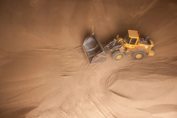 Truck with wooden granules — Stock Photo, Image